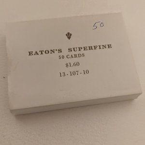 Vintage Eatons Superfine Blank Cards Original Packaging